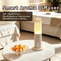 Diffuseur d'arômes intelligent LED vertical, adapté à divers lieux haut de gamme, avec éclairage doux. Design exquis.
