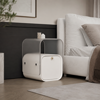 Meuble de chevet ultra-étroit en acrylique, design moderne et épuré, pour chambre à coucher, rangement domestique, OEM/ODM pour projets d'aménagement intérieur sur mesure