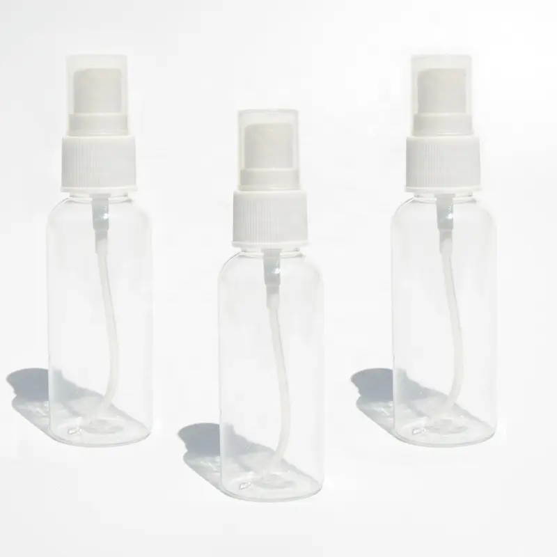 60 ml 50mlPETハンド消毒剤ボトルプラスチックミストスプレーポンプボトル2オンス1.7オンスミストスプレーポンプ付き