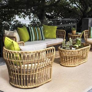 طقم كراسي راتان عتيقة للاستخدام الداخلي والخارجي، مصنوعة من الخيزران للشرفة والحديقة والمنزل والمكتب وغرفة الغسيل، متينة وأنيقة - Product Image 3