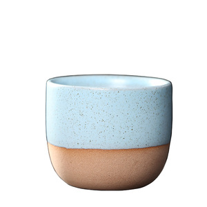 Venta al por mayor de tazas de té de cerámica rústica de 120 ml estilo japonés, tazas individuales creativas, tazas retro con efecto de horno. - Product Image 3