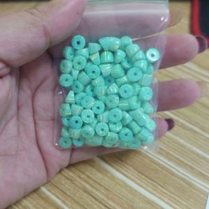 Perles d'opale synthétiques cylindriques irrégulières pour bracelet - Product Image 6