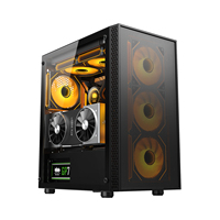 Boîtier PC ATX Zeromaster avec panneau latéral en verre trempé ouvrable, meuble de bureau pour tour d'ordinateur de jeu
