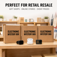 Boîte Mystère Électronique en Gros – Lot de 5 Gadgets Aléatoires : Smartphone, Tablette, Montre Connectée, Écouteurs TWS, Caméra d'Action – Idéal pour la Revente