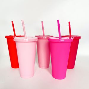 24oz Bulk Glitter Plastic <b>Cups</b> Water Bottle Iced Coffee Travel Mug Party Favor Birthdays - Product Image 3