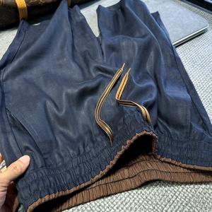 Premium LP Style Men's Linen Lyocell <b>Shorts</b> <b>Old</b> Money Vintage Drawstring Loose Fit Summer Casual Trousers Custom Logo OEM - Product Image 3