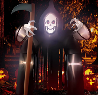 Arche gonflable de 2 m pour Halloween, motif Fantôme Grim Reaper, avec éclairage LED, pour la décoration d'ambiance d'horreur de jardin et de portail