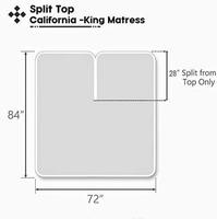 Ensemble de draps fendus (5 pièces) lit réglable 100% coton égyptien 600 TC Split King