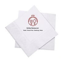 Boîte publicitaire personnalisée de serviettes en papier en vrac pour la restauration rapide, en carton vierge, pour restaurants et hôtels, avec impression de logos sur mesure