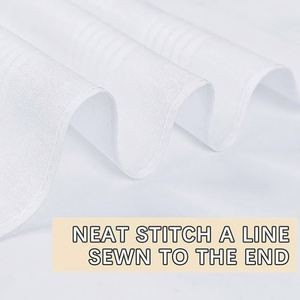 Pañuelos Blancos Personalizados para Hombre con Logotipo, 100% Algodón Suave, Pañuelos para Hombre de 16x16, Pañuelos para Hombre al por Mayor - Product Image 4