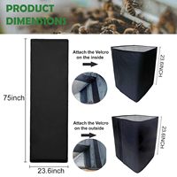 Housse de protection pour ruche d'hiver pour ruches à 8 cadres, fournitures d'apiculture, 3 couches, tissu Oxford 600D, housse confortable pour ruche