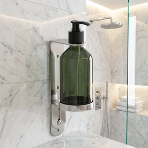 Dispenser Manuale <span class=keywords><strong>per</strong></span> <span class=keywords><strong>Sapone</strong></span> e Shampoo <span class=keywords><strong>per</strong></span> Hotel, Supporto a Parete 3-in-1 <span class=keywords><strong>per</strong></span> Liquidi, Accessorio <span class=keywords><strong>per</strong></span> <span class=keywords><strong>Bagno</strong></span> - Product Image 4