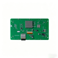 Modul Layar Sentuh LCD TFT HMI Industri 7 Inci 800*480 Sentuh Kapasitif Dual UART RS232 TTL Kecerahan Tinggi 200-1000cd/m²