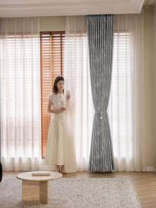 Rideaux occultants imperméables, couleur unie, taille personnalisée, <span class=keywords><strong>tissu</strong></span> de <span class=keywords><strong>rideau</strong></span> avec isolation <span class=keywords><strong>thermique</strong></span> pour la maison, l'hôtel, la chambre à coucher, le salon - Product Image 4