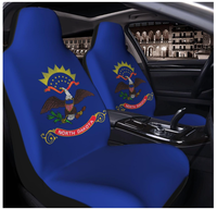 Penutup Kursi Mobil Desain Bendera North Dakota Pelindung Kursi Depan Universal Otomatis Penutup Kursi Bucket Full Wrap untuk Otomotif SUV
