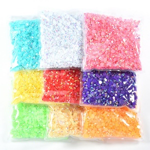 Strass en résine Oleeya Jelly 50000 pièces/sac, tailles mixtes SS6-SS30, argent, à dos plat, pour décoration d'ongles - Product Image 5