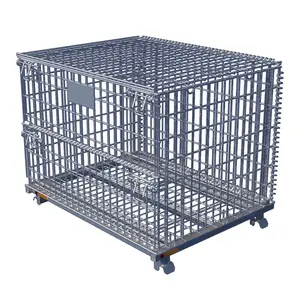 Capacity Load 1.5t Wire Mesh Pallet Cage Storage Rack Warehouse Shelves