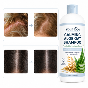 Shampooing à l'avoine et à l'aloe vera, best-seller, soulage la perte de cheveux, réduit les problèmes du cuir chevelu, apaise, hydrate, console les cheveux secs, écailleux et sensibles - Product Image 2