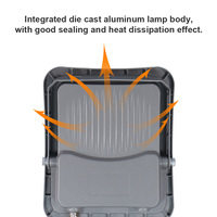 KCD ultra-mince design haute luminosité IP67 chargeant une grande batterie projecteur à énergie solaire 100w 200w 300w 500w 800w projecteur solaire