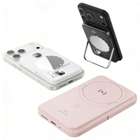 Nouvelle Banque d'alimentation sans fil ultra-mince 2026 tendance, 5000 mAh, avec chargement rapide magnétique puissant, support portable et écran LED