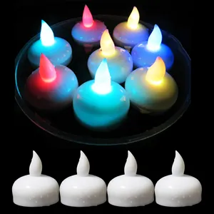 Neon-Glo High Quality Flickering Flameless LED Candles Lights Rechargeable Floating Candles