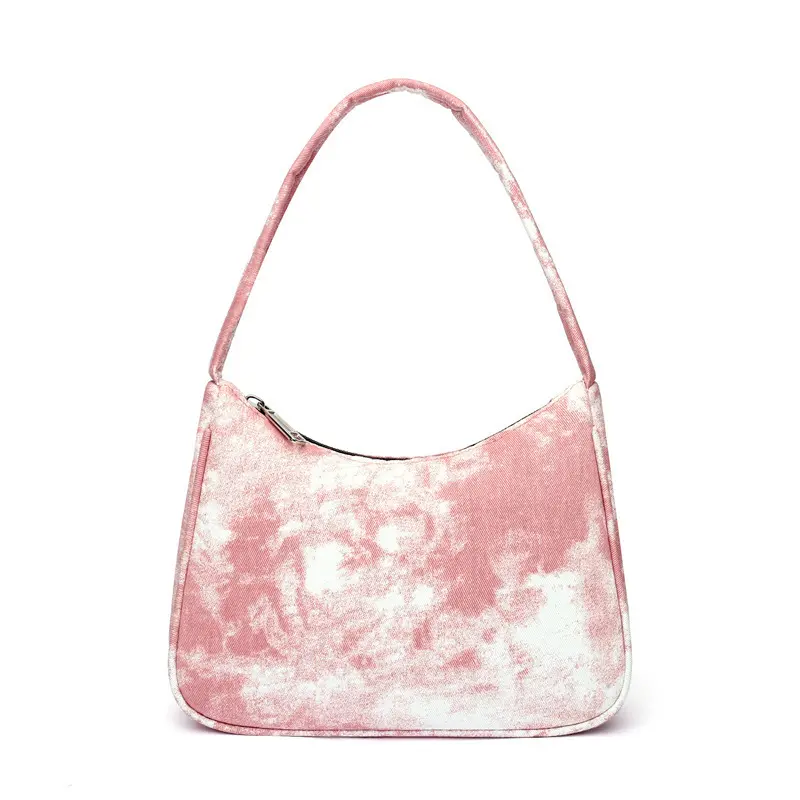 2021 Denim Ascellare Sacchetto Tie-Tintura della Tela di canapa Mini Borsa Per Le Ragazze All'ingrosso Hobo Designer Ascella Borse A Tracolla Portatile