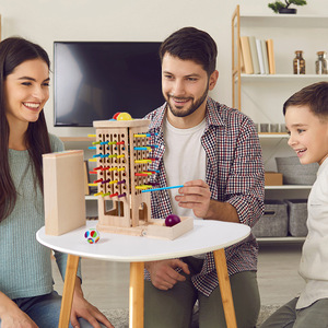 Giocattoli Educativi per Bambini, Gioco in Legno Tre in Uno, Puzzle per la Cognizione dei Colori, Gioco da Tavolo Interattivo Genitore-Figlio, Regalo - Product Image 2