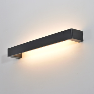 12W Modern LED <b>Wall</b> Sconce Long Rectangle Black Metal <b>Wall</b>-Mounted <b>Light</b> Touch Control Dimmable Crystal <b>Shade</b> 3-Year Warranty - Product Image 5