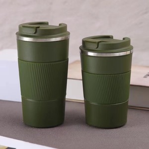 Tasses à café isothermes en acier inoxydable avec housses en cuir et tasses de bureau pour cadeaux d'affaires – Vente en gros - Product Image 3