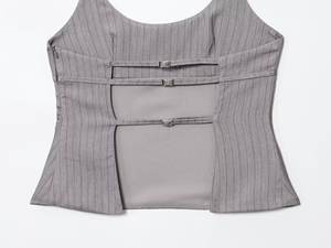 KAR & OT ZA 2025 otoño recién llegados <span class=keywords><strong>mujer</strong></span> Sexy Halter a rayas cuello Halter <span class=keywords><strong>chaleco</strong></span> Top 3152147 - Product Image 5