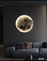 Lámparas de Pared LED Modernas con Forma de Luna, Iluminación Creativa para Pasillos, Decoración de Pared para Sala de Estar, Dormitorio, Fondo, Lámpara Nocturna Decorativa