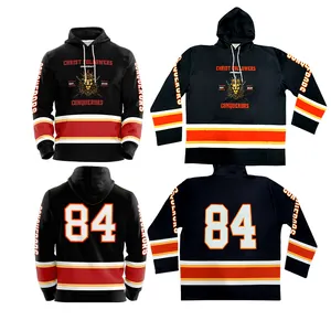 2023 New High Quality Ice Hockey Jersey Men Custom Hockey Hoodie University Ice Hockey Sublimated Jerseys Wholesale For Team