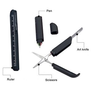 Bolígrafo Multifunción 4 en 1 Personalizado con Tijeras Plegables, Navaja de Bolsillo y Regla Integrada para Oficina, Escuela y Empresa - Product Image 2