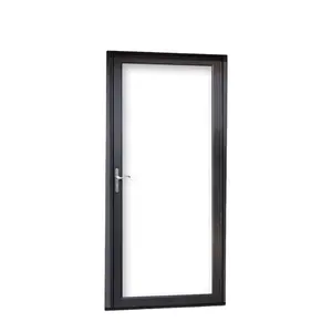 Коммерческая алюминиевая штормовая двойная закаленная стеклянная раздвижная дверь