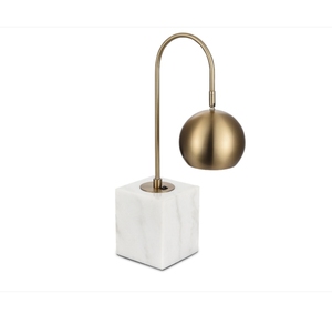 Lámpara de Mesa de Diseño Moderno de 55 cm con Interruptor de Encendido/Apagado, Cuerpo de Hierro y Aluminio en Dorado Mate, Fuente de Alimentación de CC, Bombilla E26, Iluminación para Proyectos Comerciales - Product Image 5