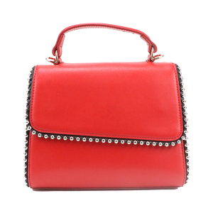 Bolso de mano de piel sintética para mujer con asa superior, detalle de remaches, solapa, bandolera pequeña, bolso cruzado informal de moda para el día a día - Product Image 2