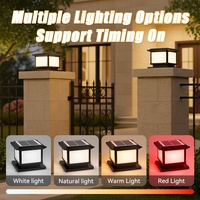 Lampe solaire carrée de haute qualité pour extérieur, étanche IP65, pour portail principal, clôture, poteau, colonne, villa, cour, lampe à pilier LED