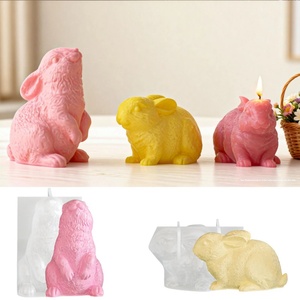 Moule en silicone TangChu Poppy Easter DIY pour bougies parfumées, forme irrégulière 3D stéréo pour ornements en plâtre - Product Image 1