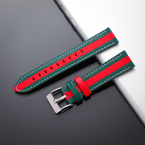 <span class=keywords><strong>Bracelet</strong></span> de montre en cuir uni, couleur unie, 18, 20, <span class=keywords><strong>22mm</strong></span>, boucle pliante magnétique, remplacement professionnel pour montre intelligente Samsung Apple Huawei - Product Image 2