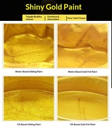 Peinture industrielle à base d'eau en or 24 carats, revêtement liquide métallique