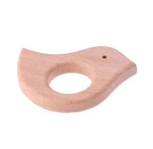 Mordedor <span class=keywords><strong>de</strong></span> Madera Natural <span class=keywords><strong>de</strong></span> Alta Calidad, Sin Acabado, con Forma <span class=keywords><strong>de</strong></span> Animales Tallados, para Bebés - Product Image 1