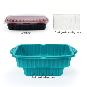 Calentador de Raciones sin Llama, Bandeja de Plástico Autocalentable, Caja Cuadrada para Alimentos - Product Image 1