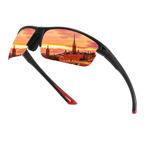 Men's Polarized Sunglasses <b>Black</b> <b>Frame</b> TAC Lens UV400 Outdoor Sports Cycling Square <b>Frame</b> - Product Image 3