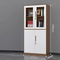 Armoire de classement en acier avec porte vitrée et serrure, armoire de classement en fer, armoire de classement de documents, armoire d'archives