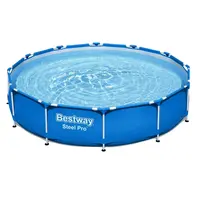 Bestway 56681 piscina esterna telaio in acciaio durevole piscina fuori terra Set piscina rotonda