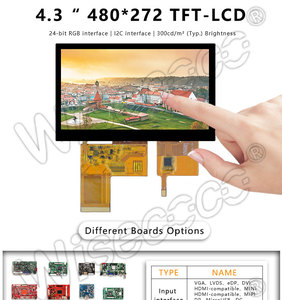 Wiseco 4.3 inchtft <span class=keywords><strong>LCD</strong></span> <span class=keywords><strong>module</strong></span> HMI hiển thị <span class=keywords><strong>Module</strong></span> 480*272 Y Tế cấp UART nối tiếp màn hình cảm ứng - Product Image 6