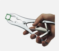 Applicateur de castration sans sang Pince de castration d'agneau avec anneaux en caoutchouc Elastrador pour animaux mâles nouveau-nés
