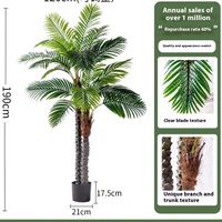 Grande plante artificielle d'intérieur Anthurium Palmier à aiguilles Cocotier en plastique Longue durée pour la décoration du balcon et du salon
