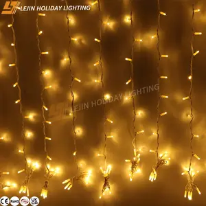 Holiday decoration christmas light 3*3M rubber led curtain light for outdoor light