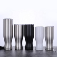 Mug isotherme en acier inoxydable de 20 oz en forme de vase, à double paroi, avec couvercle écologique, pour vin et bière, maintien thermique de 6 à 12 heures